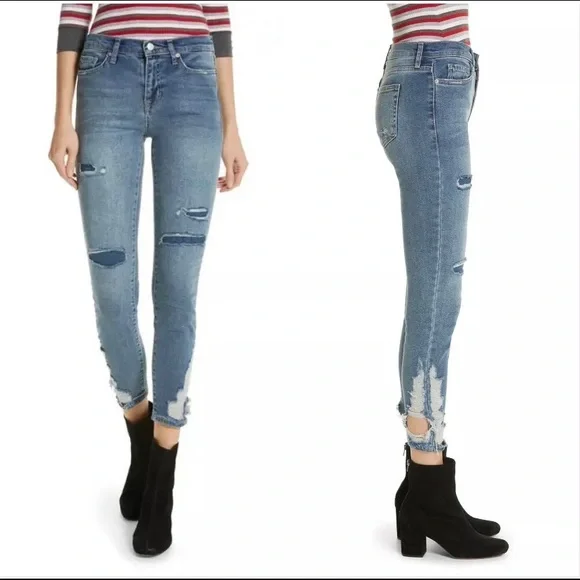 Free People Women’s About A Girl High Waist Skinny Jeans - Picture 2 of 12